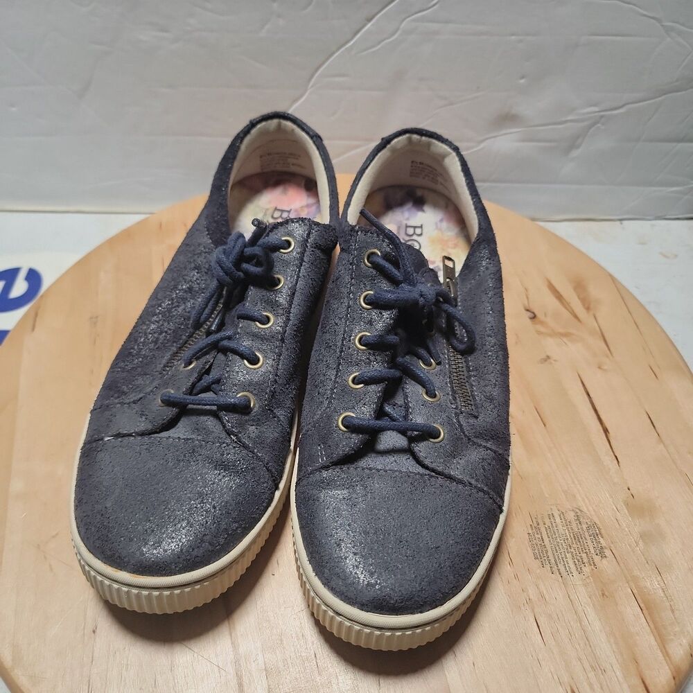 Born Tamara Distressed Blue LaceUp/Zip Sneaker Shoes D88036 Sz 8.5 M